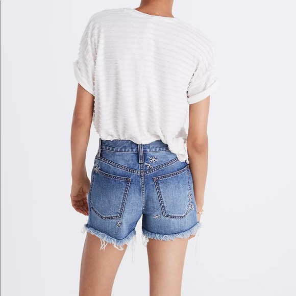 🌼 MADEWELL The Perfect Jean Short: Daisy Embroidered Edition 🌼 - Picture 4 of 16